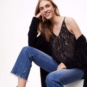 Loft Lace Strappy Cami Black Size Small